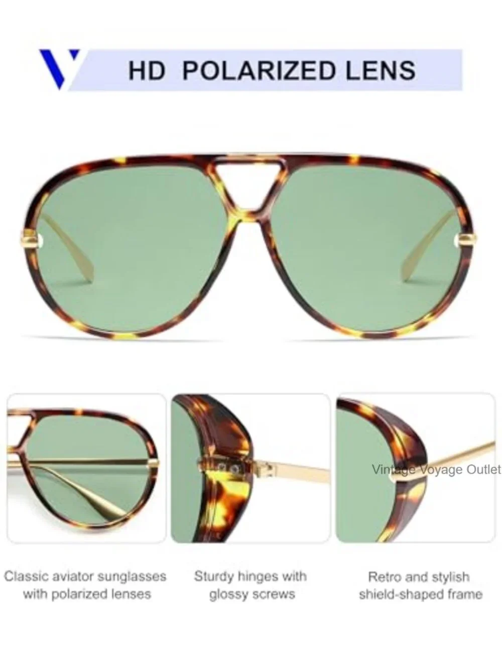 N/A oversized aviator
